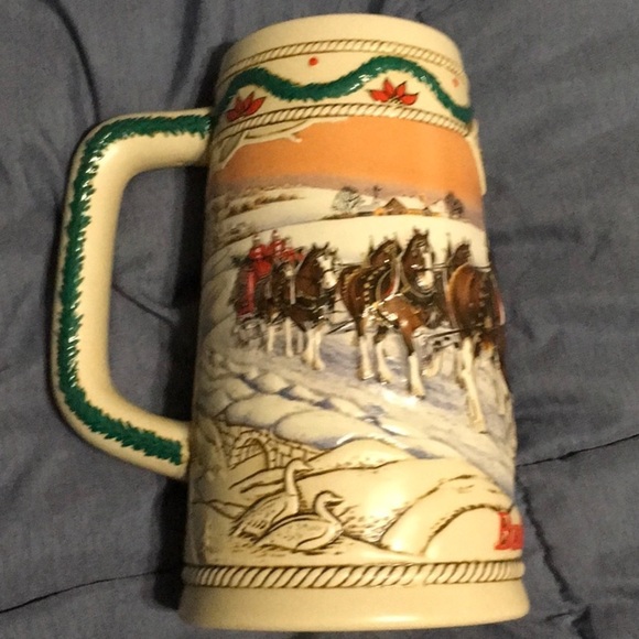 Vintage 1996 Anheuser Busch Budweiser Holiday Beer Stein Mug American Ho… - Picture 5 of 10